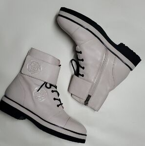 Taryn Rose Valentina Leather Combat Boots